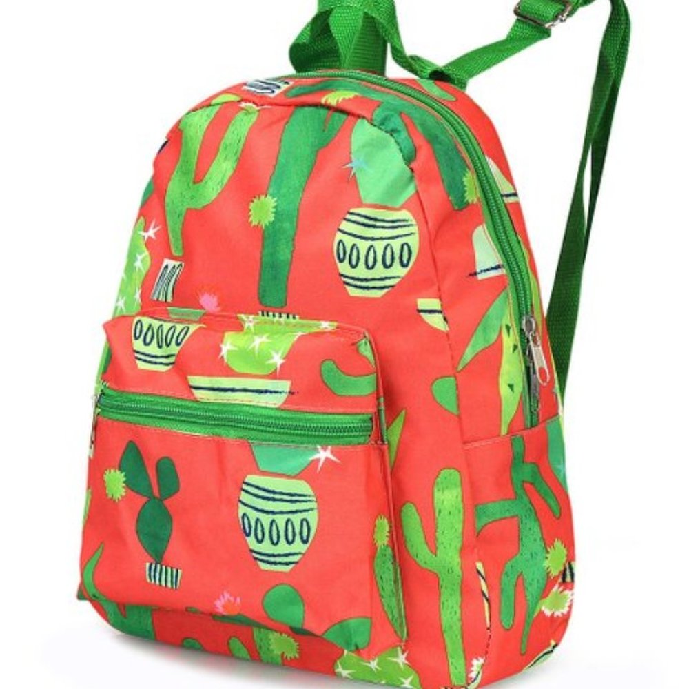 NWT Coral Cactus Mini Backpack
